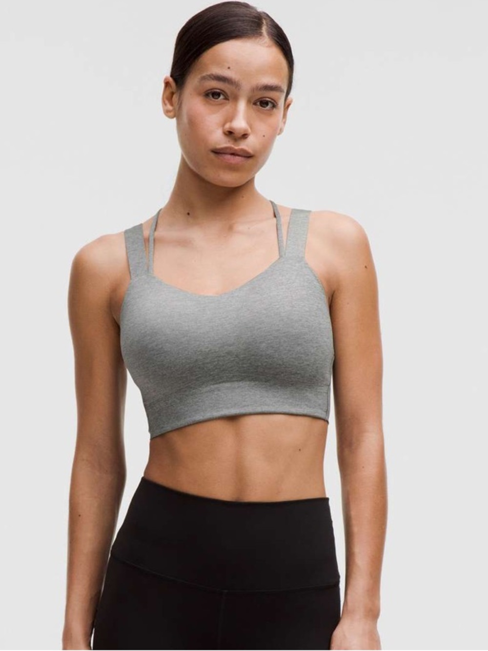 lululemon athletica Like a Cloud Longline Bra — Heather Grey